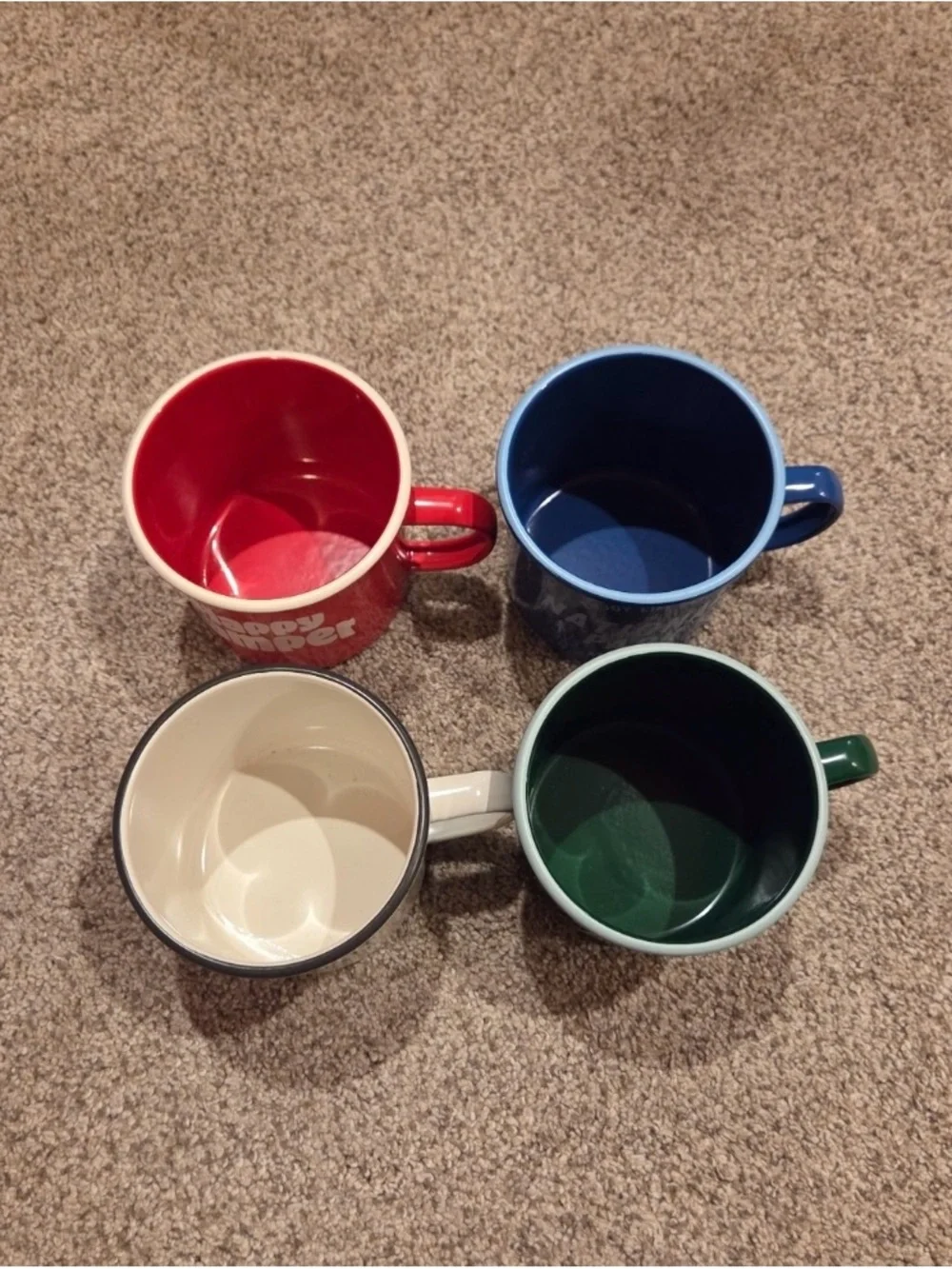 Enamel Camping Mugs with retro like Graphic